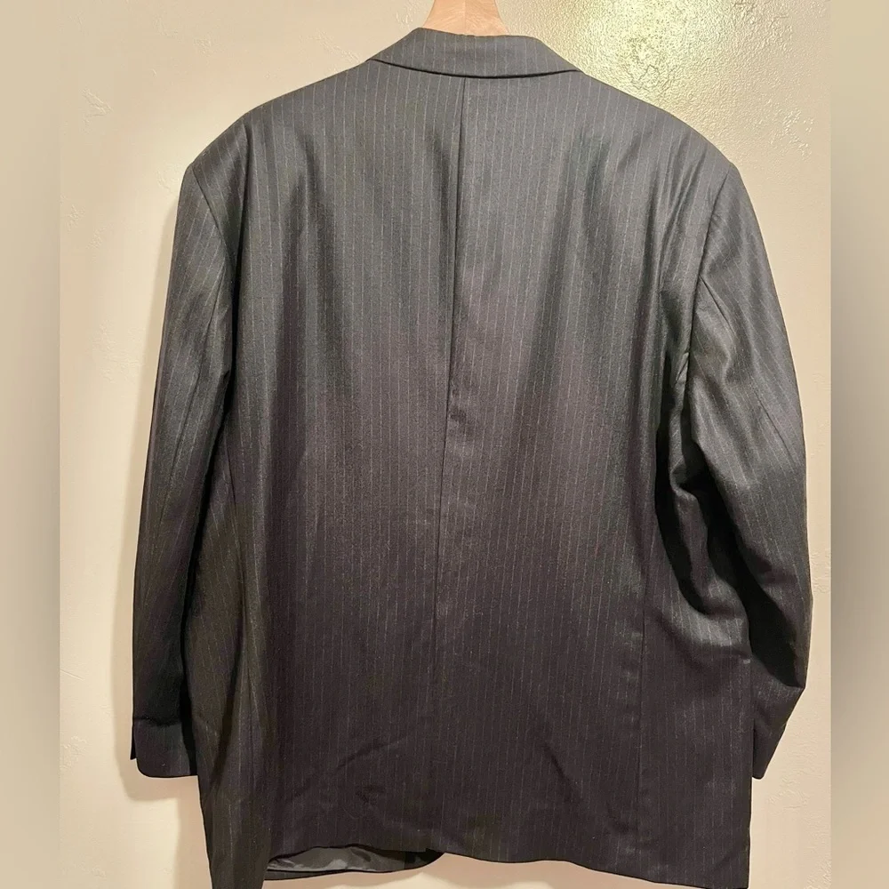 Lauren Ralph Lauren Classic Black Pinstripe Men's Blazer Wool/Cashmere Blend 46S